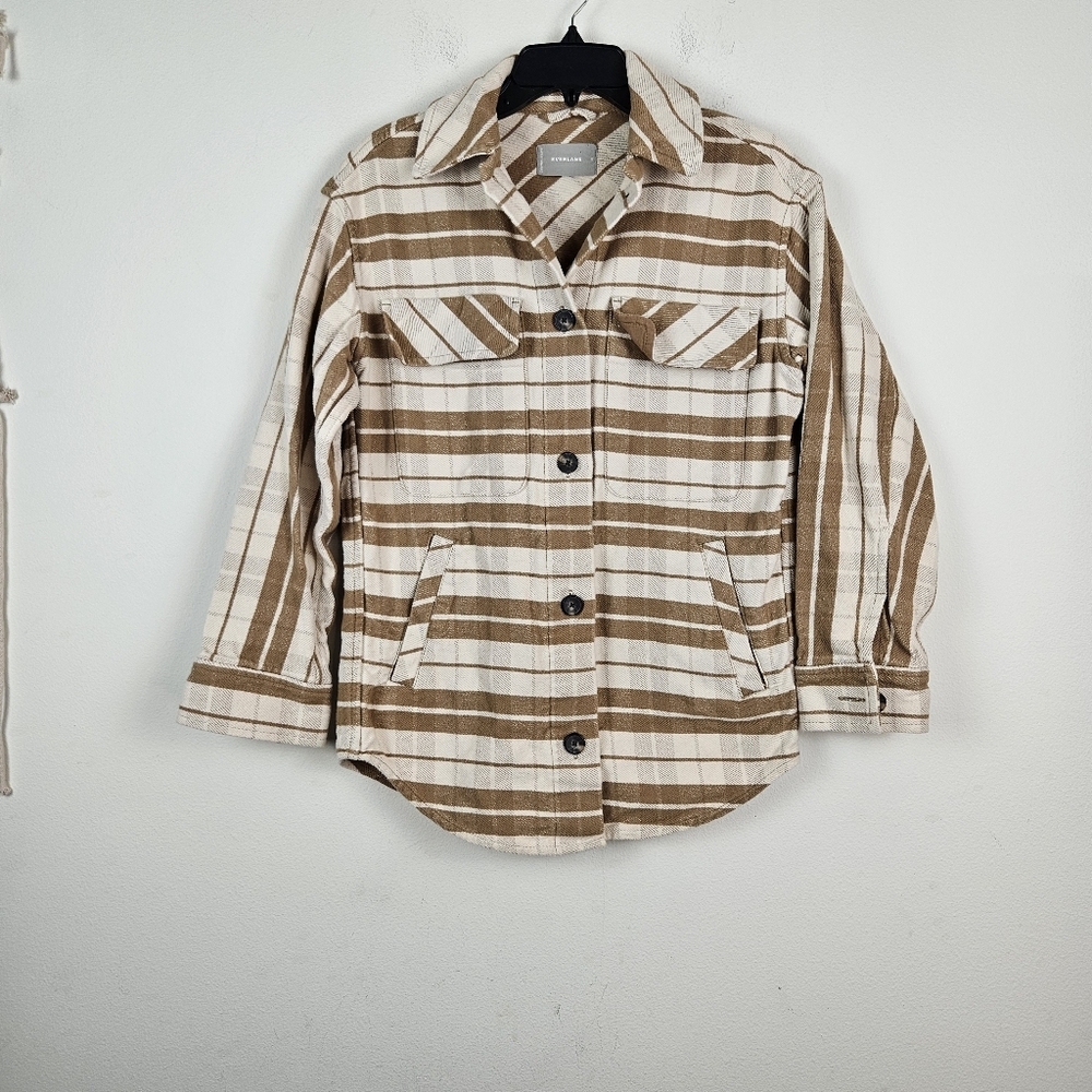Everlane The oversized Striped Shirt Jacket Size Small Shacket